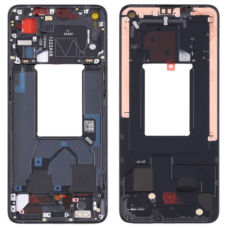 For OPPO Reno7 5G China PFJM10 Original Front Housing LCD Frame Bezel Plate (Black)