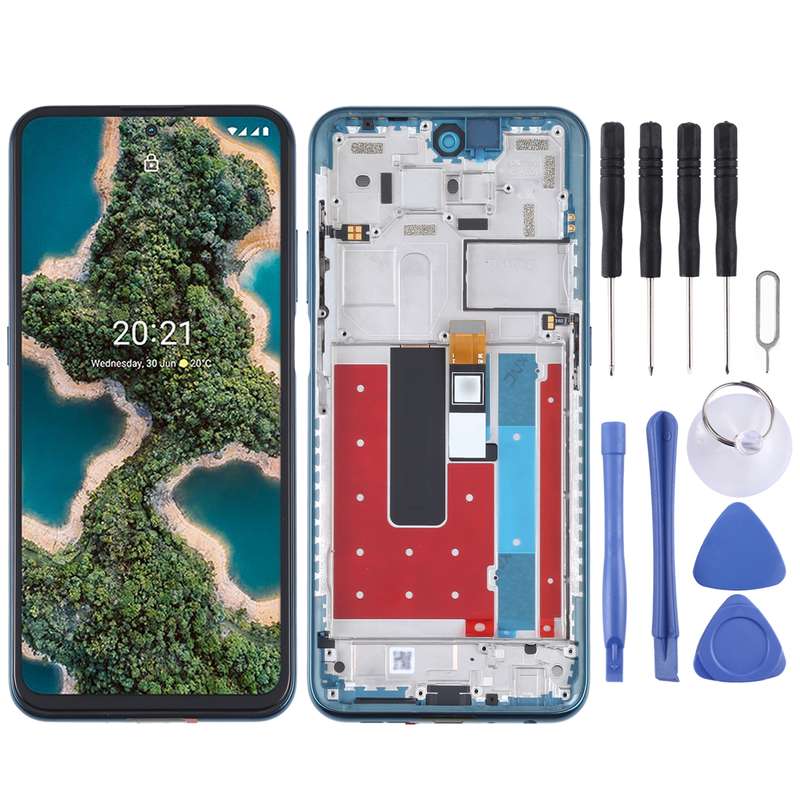 TFT LCD Screen for Nokia X20 TA-1341 TA-1344 Digitizer Full Assembly with Frame (Gold)