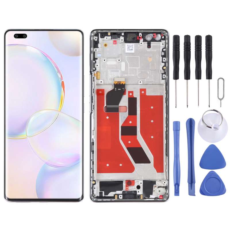 Original OLED LCD Screen for Honor 50 Pro Digitizer Full Assembly with Frame(Black)