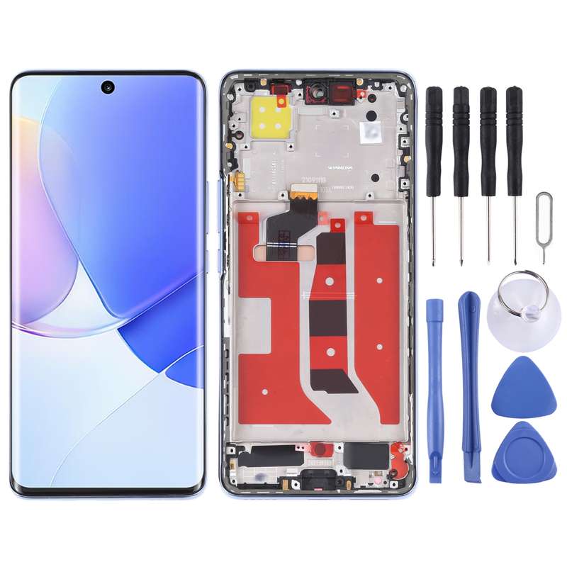 Original OLED LCD Screen for Huawei Nova 9 Digitizer Full Assembly with Frame(Black)