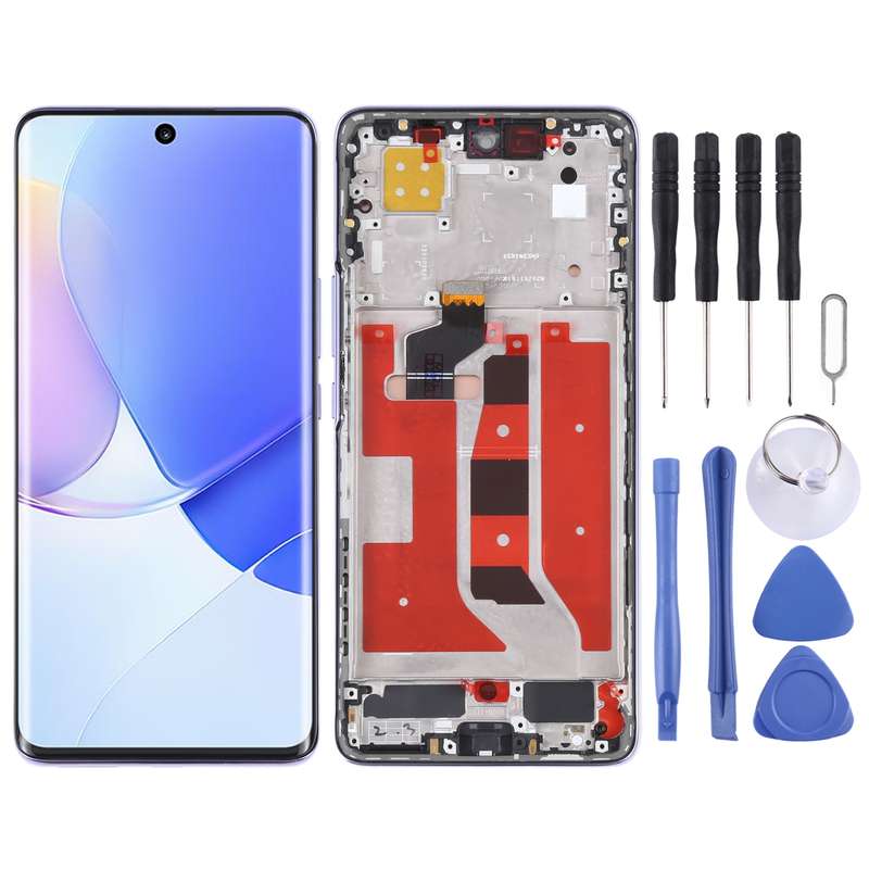 Original OLED LCD Screen for Huawei Nova 9 Digitizer Full Assembly with Frame(Black)
