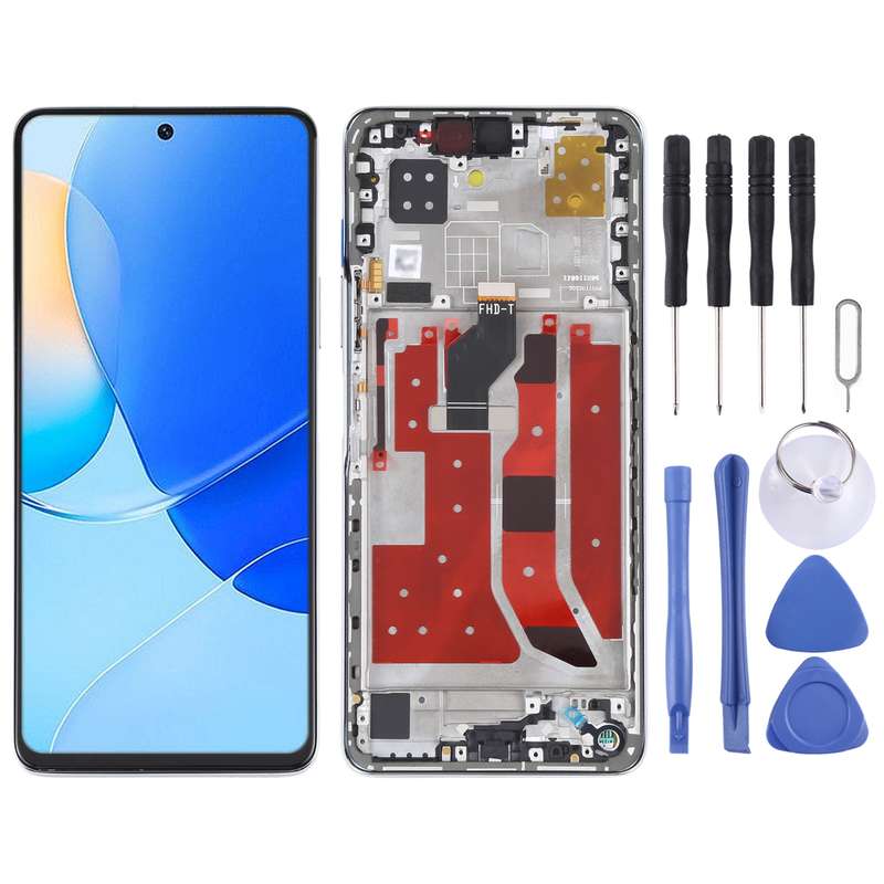 Original LCD Screen and Digitizer Full Assembly with Frame for Huawei Nova 9 SE(Purple)