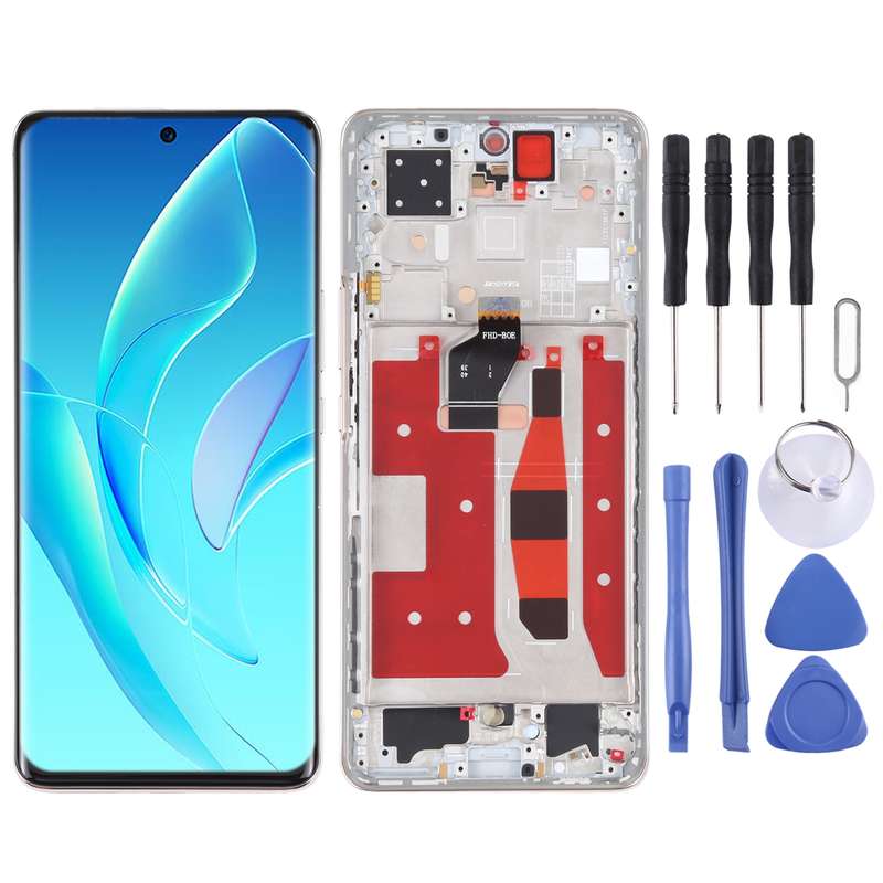 Original OLED LCD Screen for Honor 60 Pro Digitizer Full Assembly with Frame(Black)