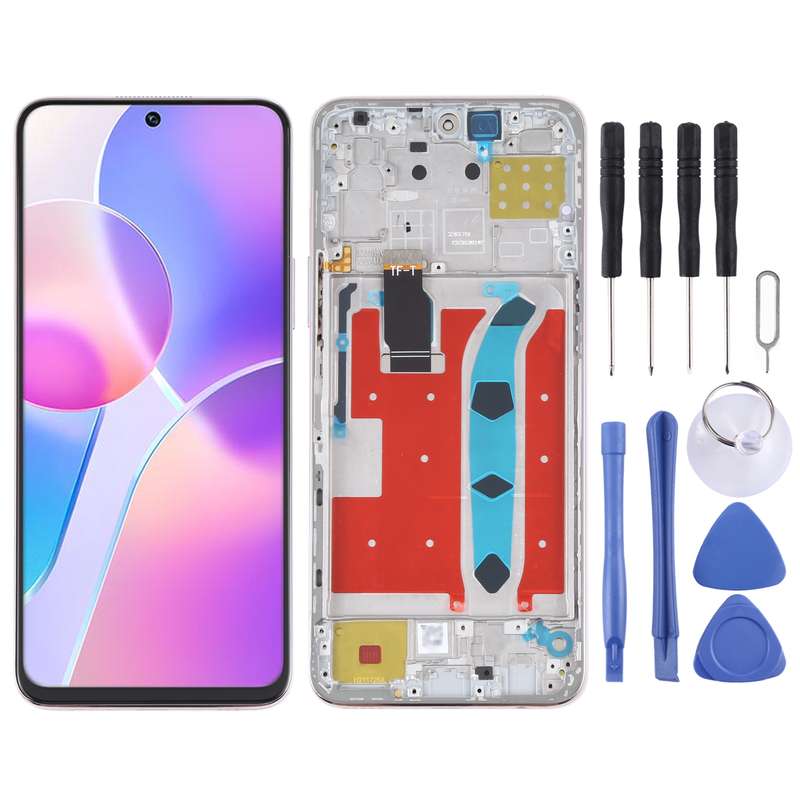 Original LCD Screen for Honor X30i Digitizer Full Assembly with Frame(Black)