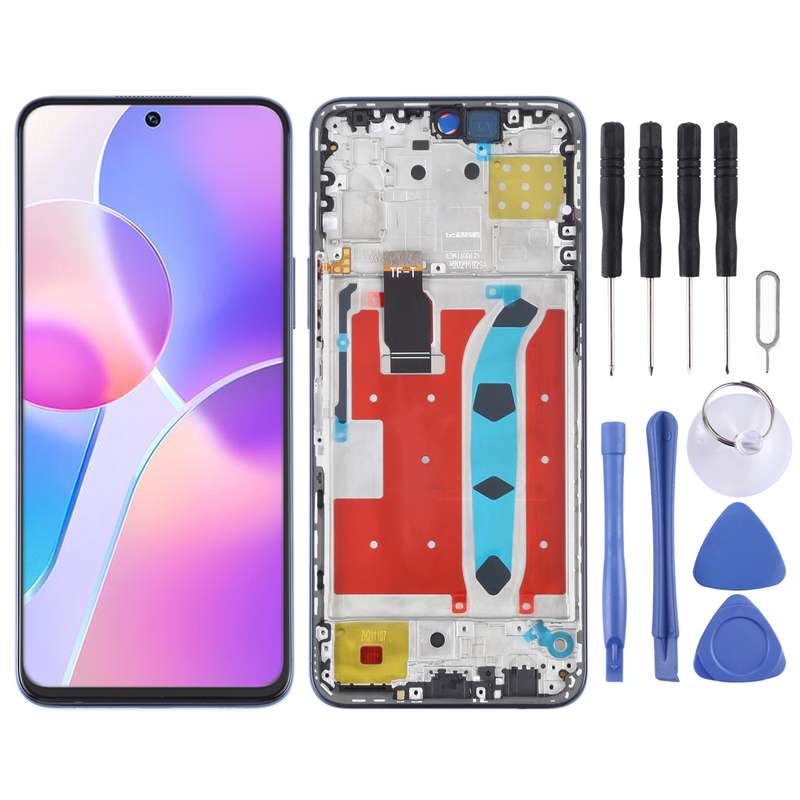 Original LCD Screen for Honor X30i Digitizer Full Assembly with Frame(Black)