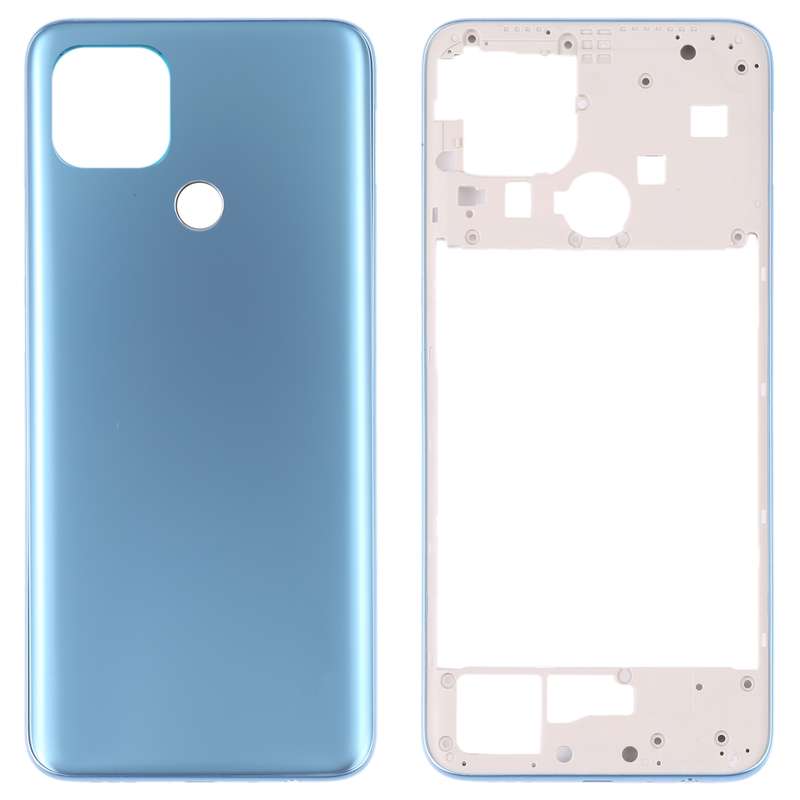 For OPPO A15/A15S/A35 Battery Back Cover with Middle Frame (Black)