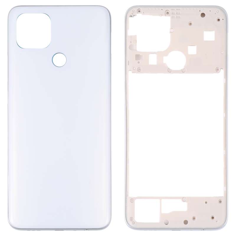 For OPPO A15/A15S/A35 Battery Back Cover with Middle Frame (Black)