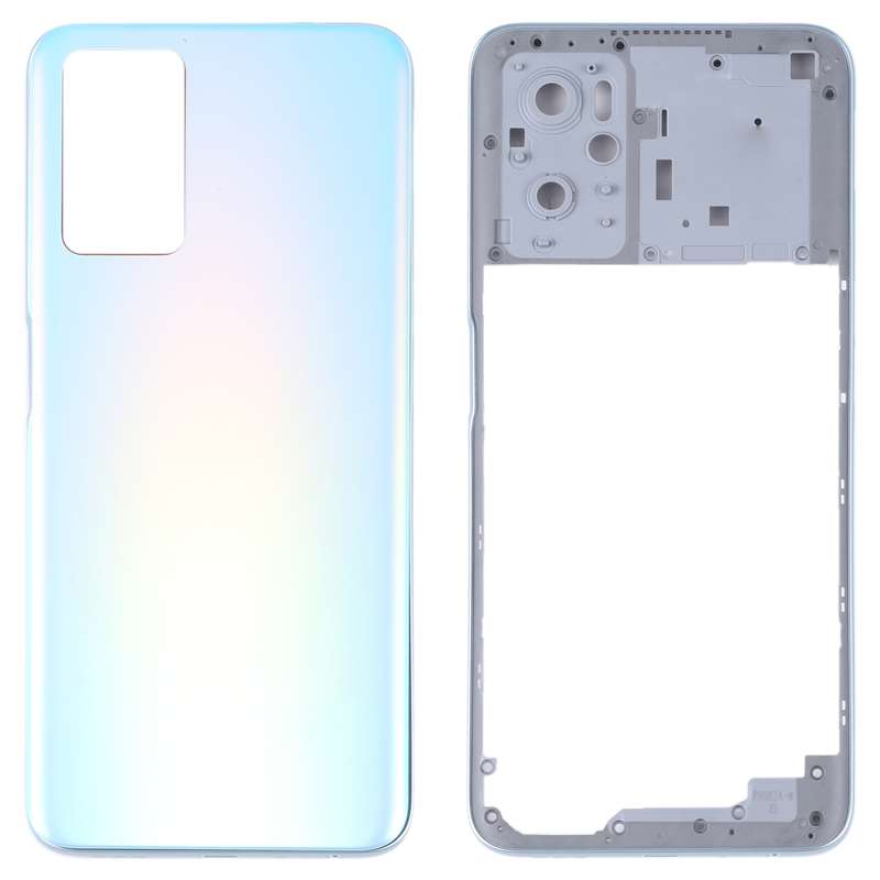 For OPPO A36/A76 Battery Back Cover with Middle Frame (Black)