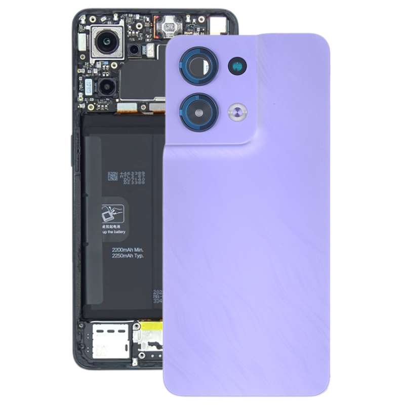 For OPPO Reno8 Original Battery Back Cover with Camera Lens Cover(Black)