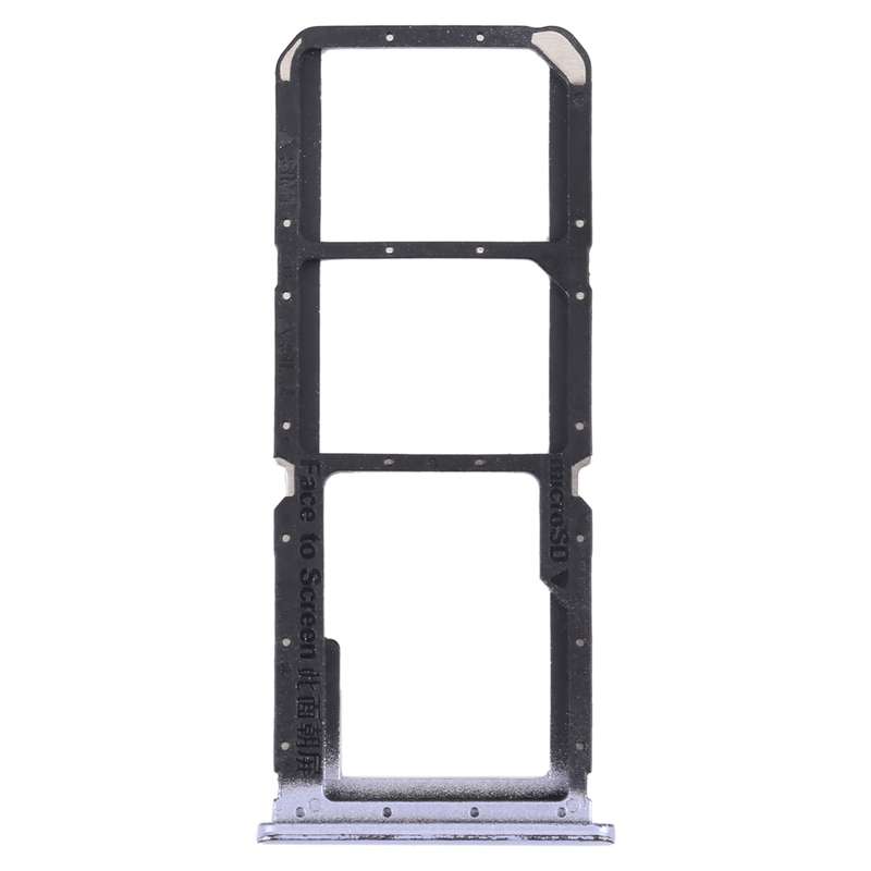 For vivo Y21 2021 / Y21S / Y21T / Y21T India SIM Card Tray + SIM Card Tray + Micro SD Card Tray (Dar