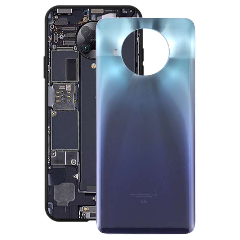 Glass Battery Back Cover for Xiaomi Redmi Note 9 Pro 5G/Mi 10T Lite 5G(Black)