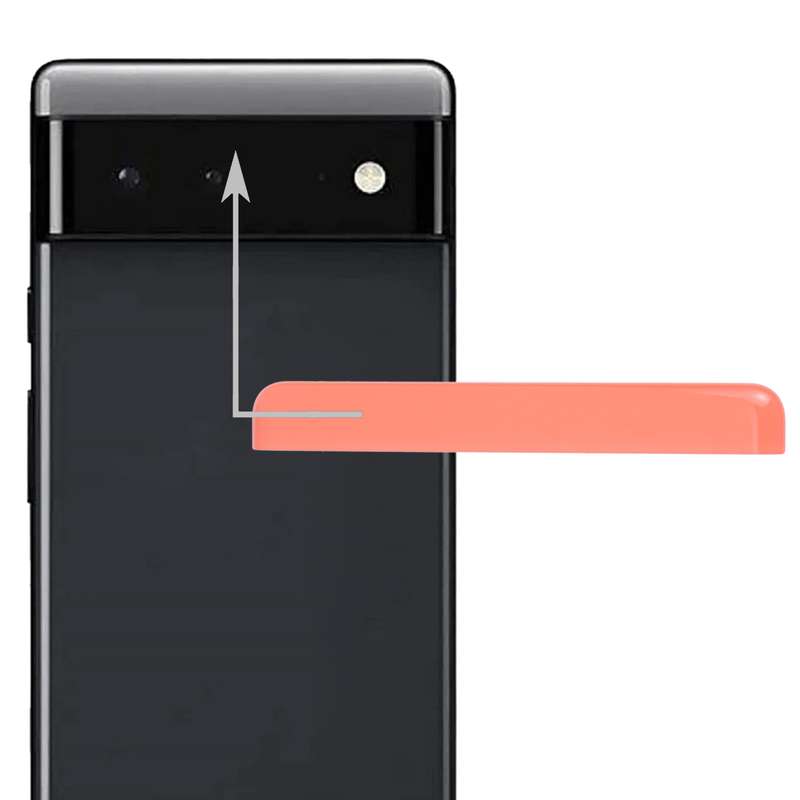 Front Upper Top Back Cover for Google Pixel 6 (Black)