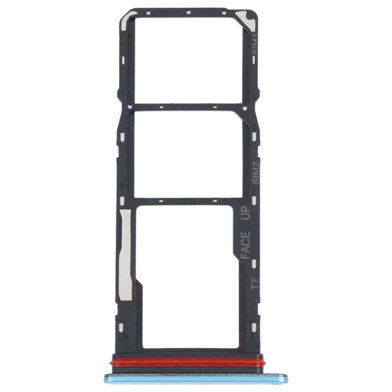 For Motorola Moto G22 SIM Card Tray + SIM Card Tray + Micro SD Card Tray (Black)