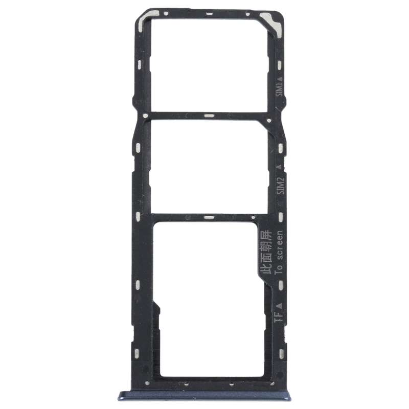For OPPO A16K SIM Card Tray + SIM Card Tray + Micro SD Card Tray (Black)