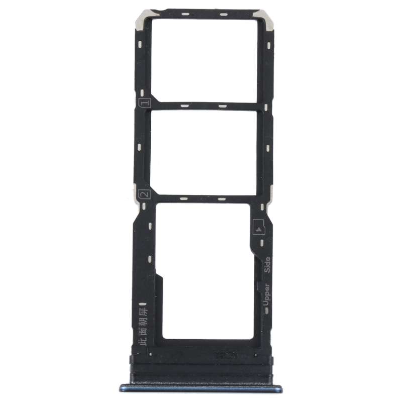 For vivo Y21 2021 / Y21S / Y21T / Y21T India SIM Card Tray + SIM Card Tray + Micro SD Card Tray (Dar