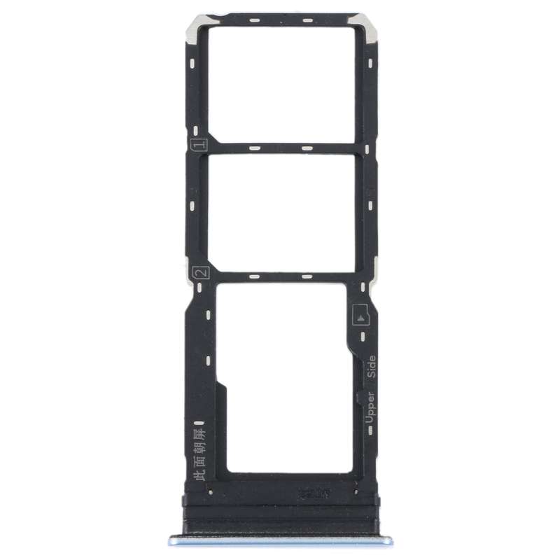 For vivo Y21 2021 / Y21S / Y21T / Y21T India SIM Card Tray + SIM Card Tray + Micro SD Card Tray (Dar