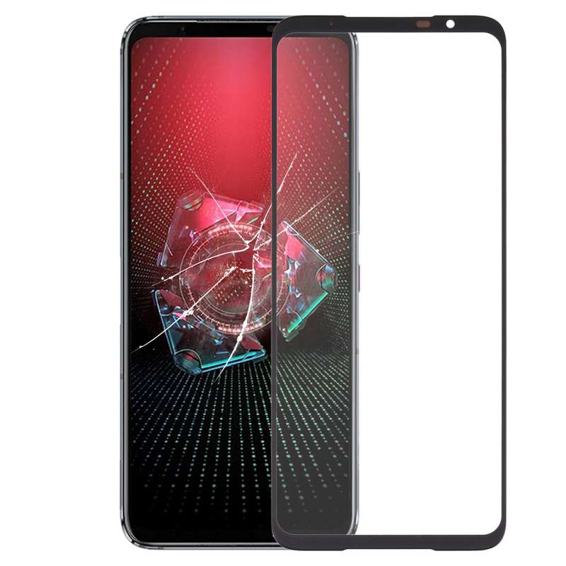 For Asus ROG Phone 5 Pro ZS673KS Front Screen Outer Glass Lens with OCA Optically Clear Adhesive (Bl