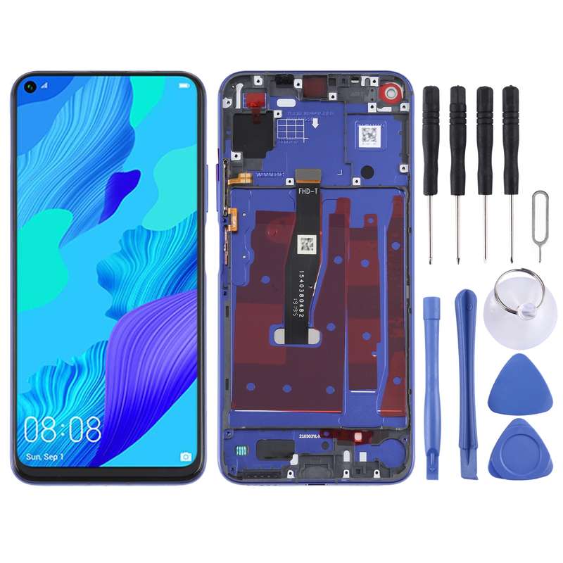 Original LCD Screen For Honor 20 / Huawei Nova 5T Digitizer Full Assembly with Frame(Black)