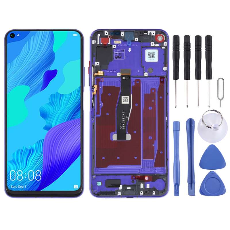 Original LCD Screen For Honor 20 / Huawei Nova 5T Digitizer Full Assembly with Frame(Black)