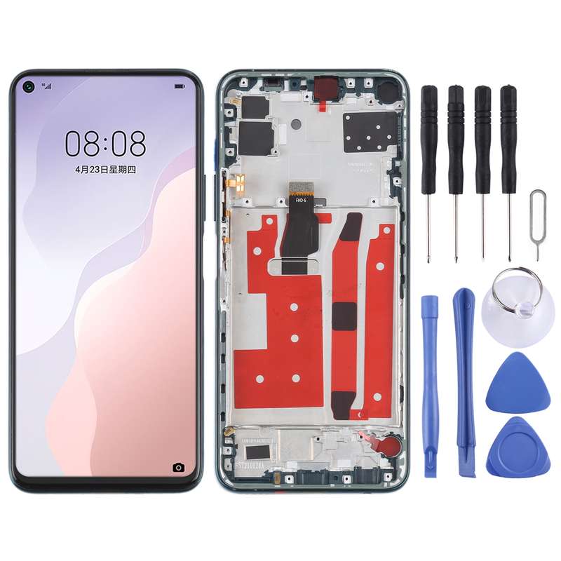 Original LCD Screen For Huawei Nova 7 SE / Honor 30S Digitizer Full Assembly with Frame(Black)