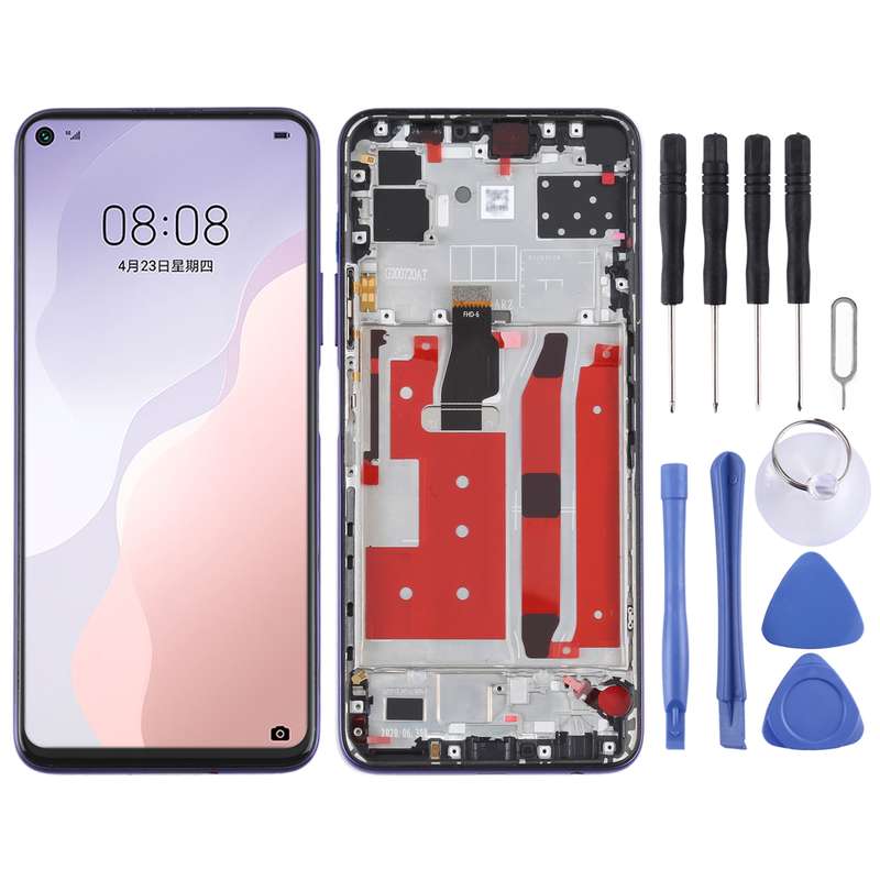 Original LCD Screen For Huawei Nova 7 SE / Honor 30S Digitizer Full Assembly with Frame(Black)