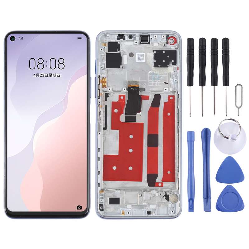 Original LCD Screen For Huawei Nova 7 SE / Honor 30S Digitizer Full Assembly with Frame(Black)