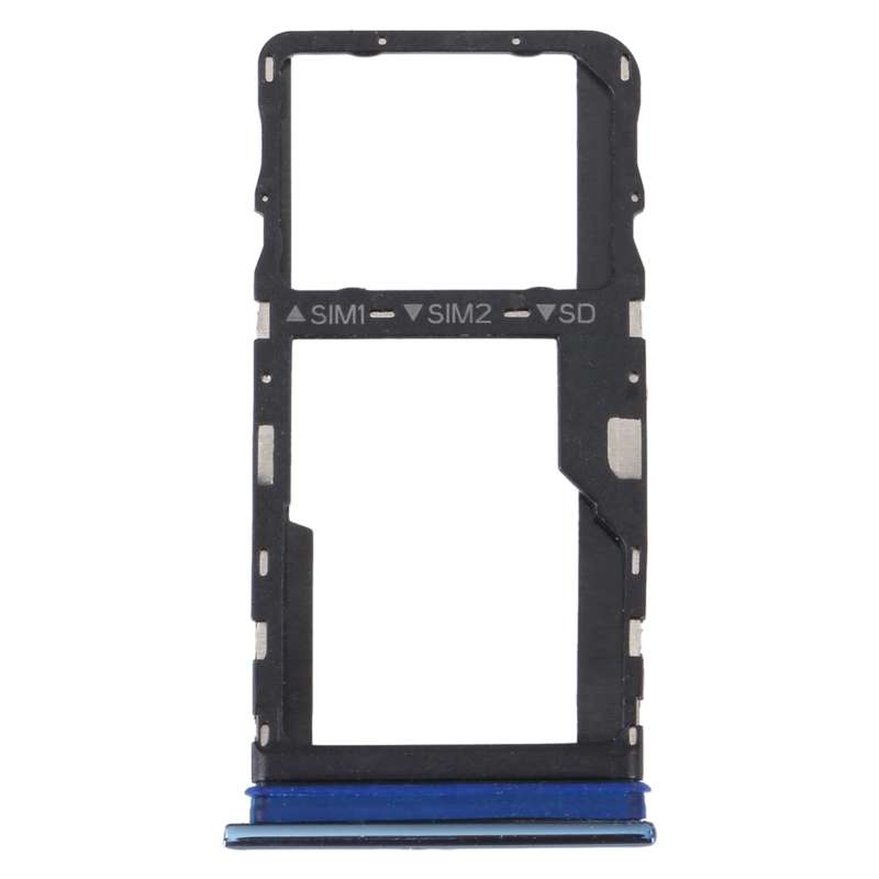 For TCL 30 / 30+ / 30 5G Original SIM Card Tray + Micro SD Card Tray(Black)