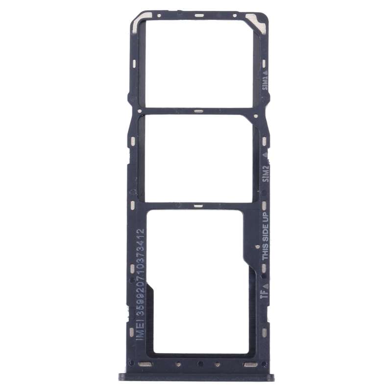 For Alcatel 1V 2021 Original SIM Card Tray + SIM Card Tray + Micro SD Card Tray(Black)