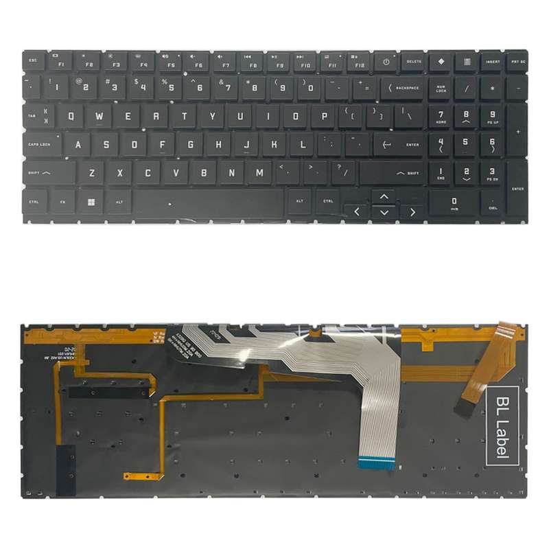 US Version Keyboard with Colorful Backlight / Number Key For HP OMEN 15 2020 15-EK 15-EN EK1016TX EK