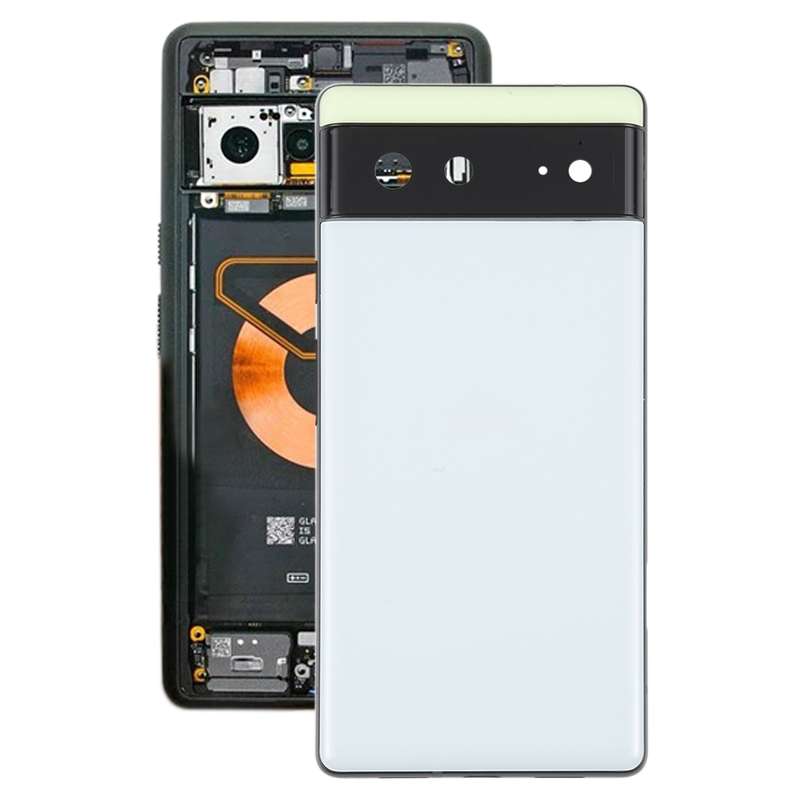 For Google Pixel 6 Battery Back Cover with Middle Frame(Black)
