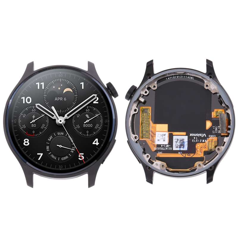 Original LCD Screen For Xiaomi Watch S1 Pro Digitizer Full Assembly with Frame (Black)