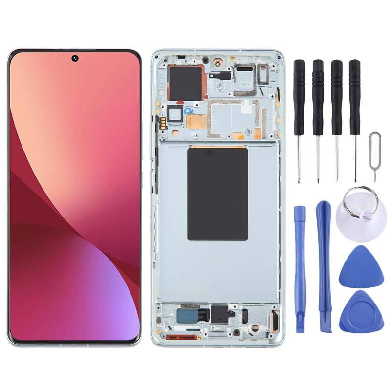 For Xiaomi 12 Pro / 12S Pro AMOLED Original LCD Screen Digitizer Full Assembly with Frame (Blue)