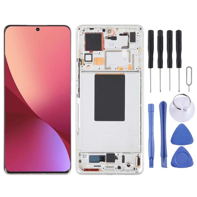 For Xiaomi 12 Pro / 12S Pro AMOLED Original LCD Screen Digitizer Full Assembly with Frame (Blue)
