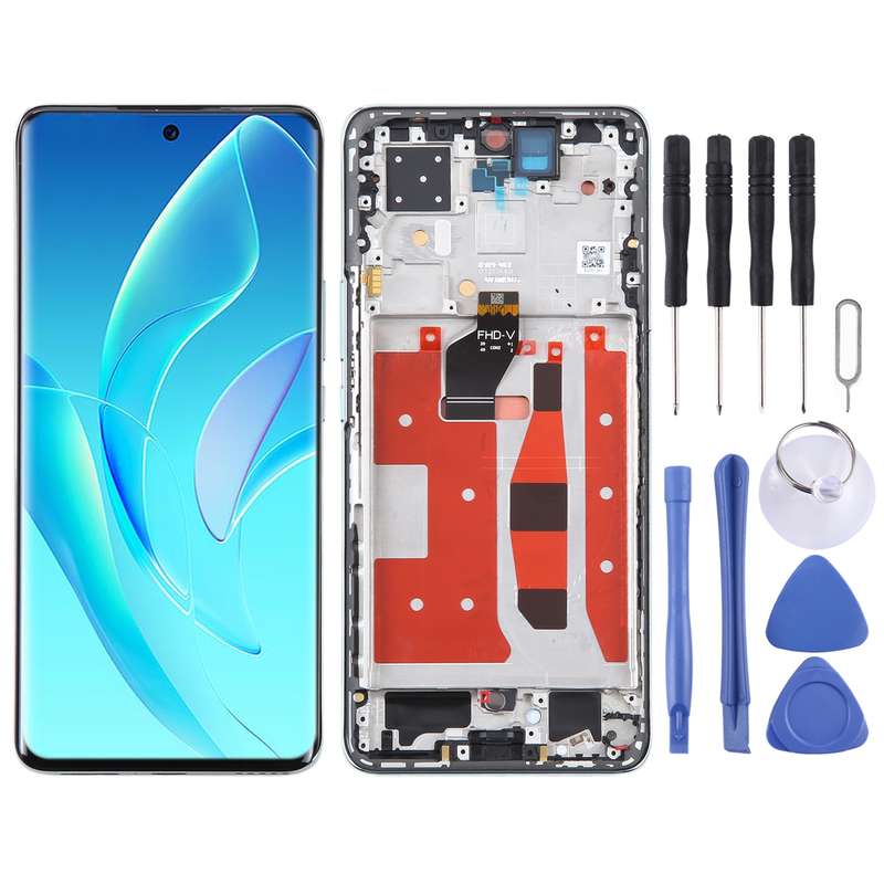 Original LCD Screen For Honor 60 Pro Digitizer Full Assembly with Frame(Black)