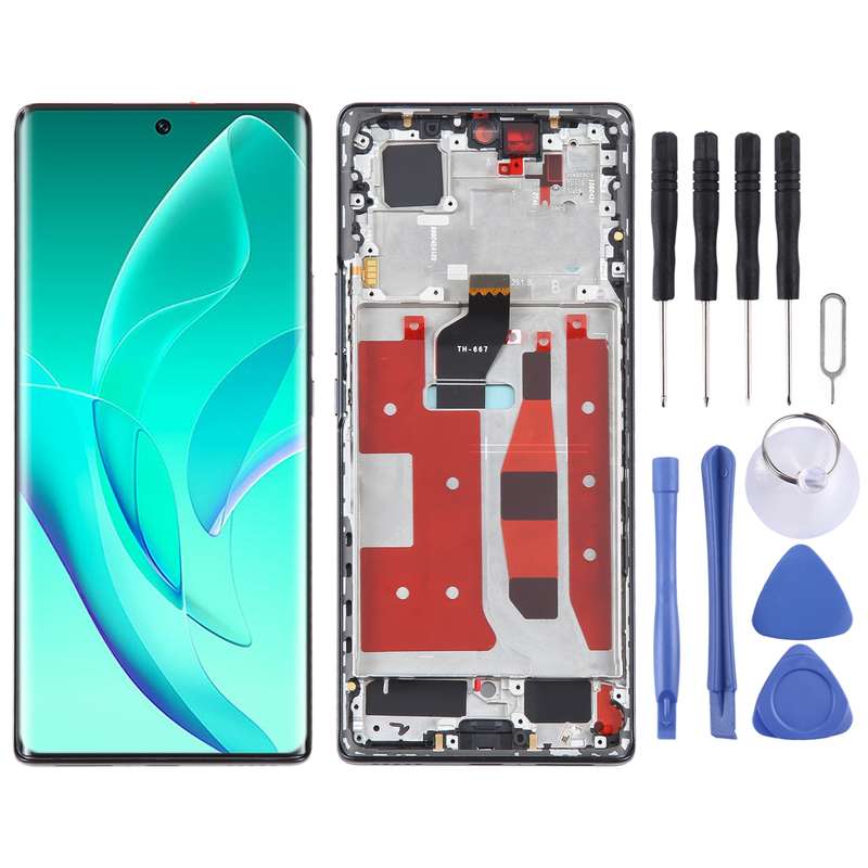 Original LCD Screen For Honor 60 Digitizer Full Assembly with Frame(Black)