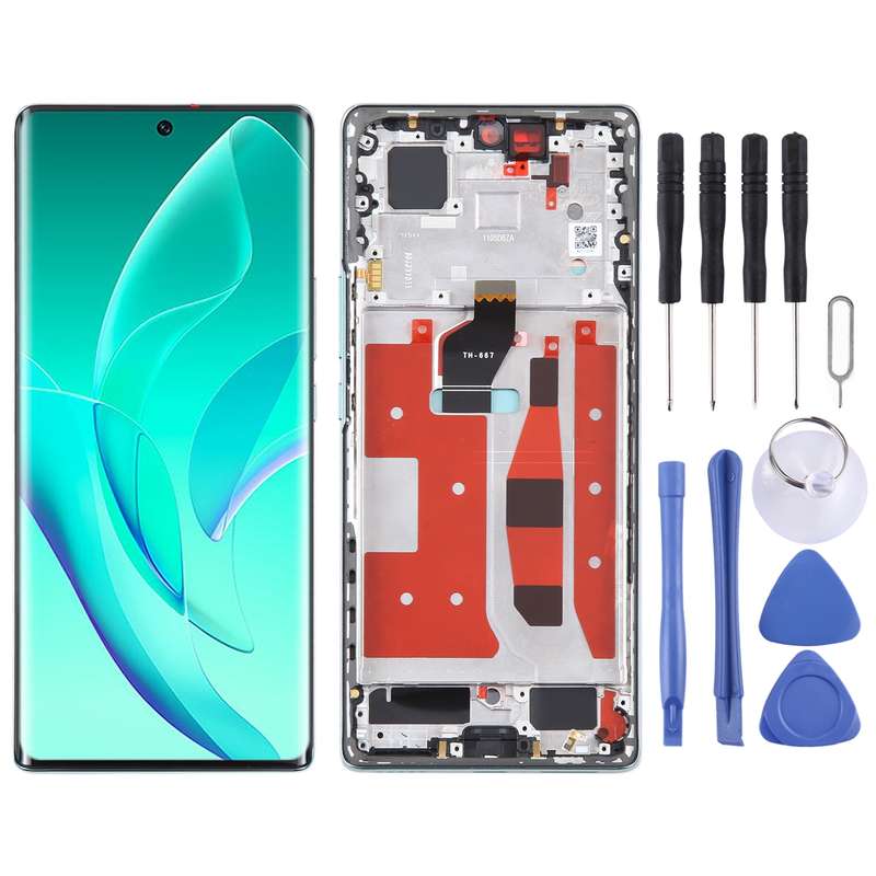 Original LCD Screen For Honor 60 Digitizer Full Assembly with Frame(Black)