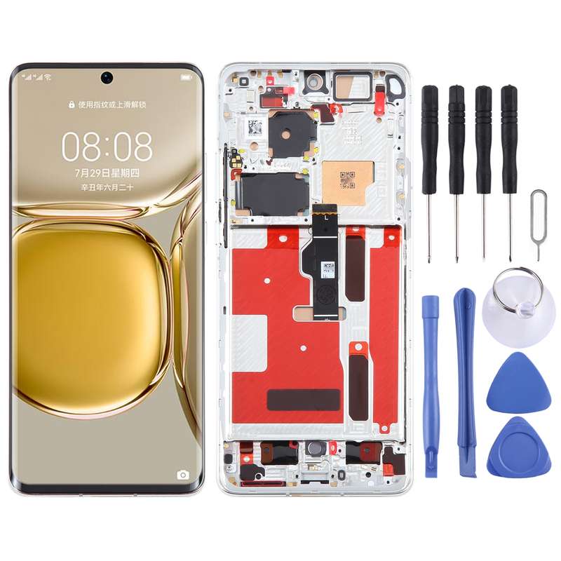 Original LCD Screen For Huawei P50 Pro Digitizer Full Assembly with Frame(Black)