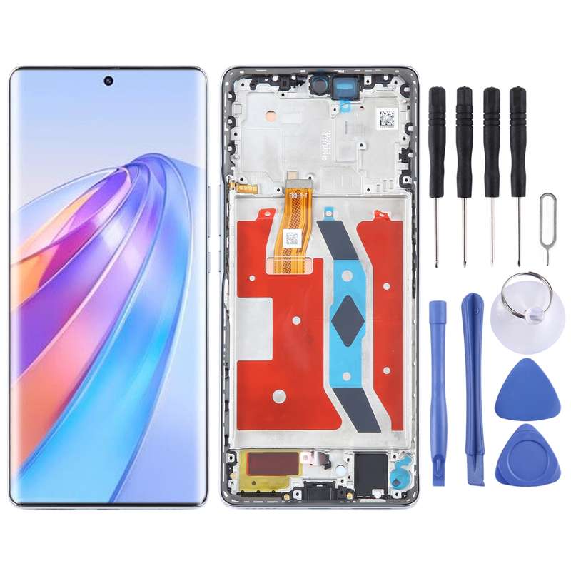 Original LCD Screen For Honor X40 Digitizer Full Assembly with Frame(Black)