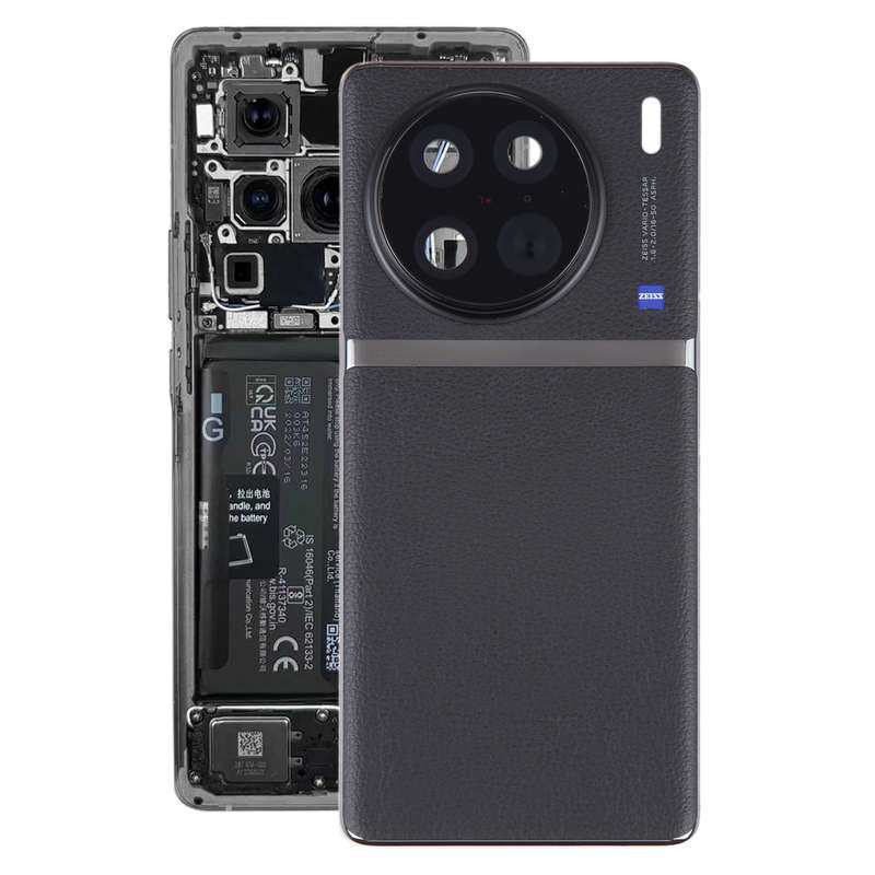 For vivo X90 Pro Original Battery Back Cover with Camera Lens Cover(Black)