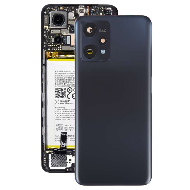 For Realme 9 Pro Original Battery Back Cover with Camera Lens Cover(Black)