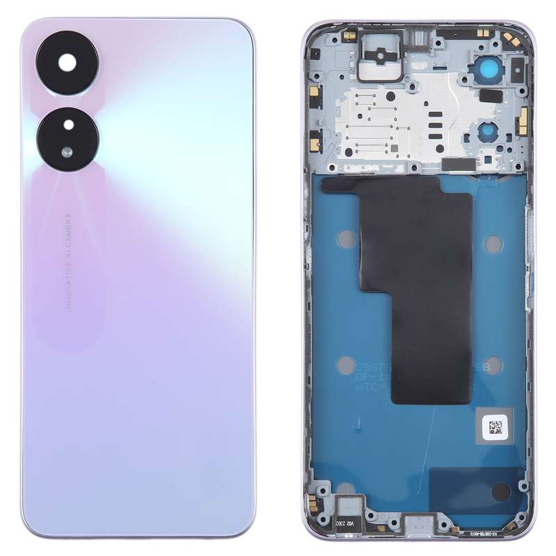 For OPPO A78 5G Original Battery Back Cover with Middle Frame(Black)