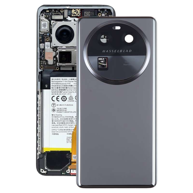 For OPPO Find X6 Original Battery Back Cover with Camera Lens Cover(Black)