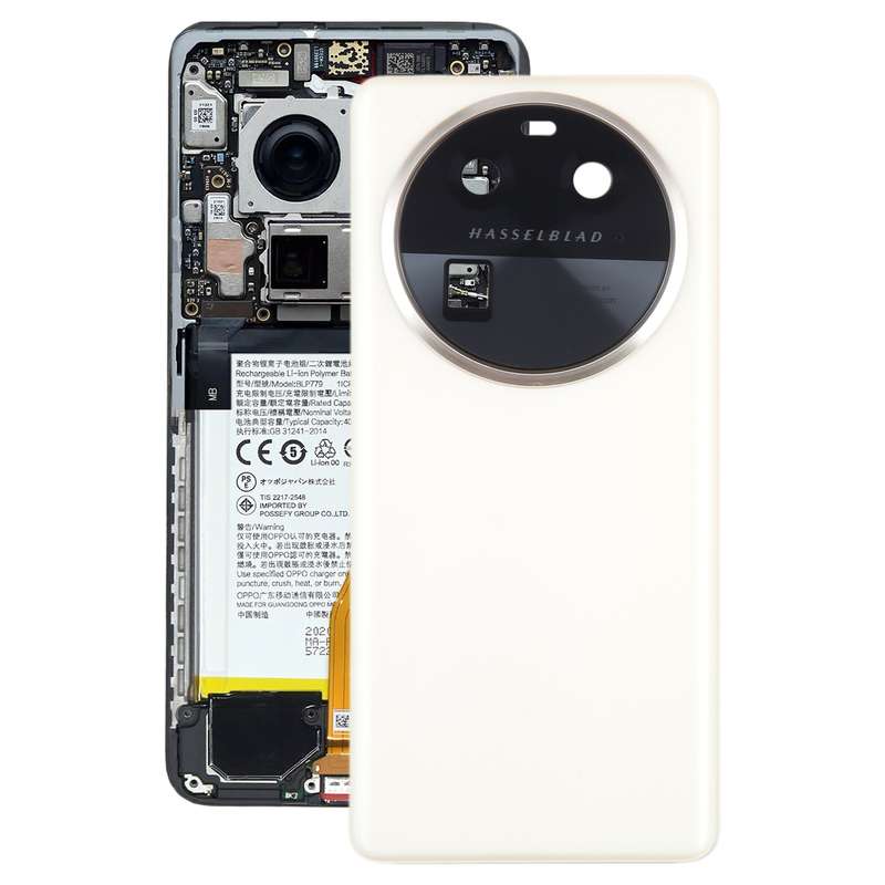For OPPO Find X6 Original Battery Back Cover with Camera Lens Cover(Black)
