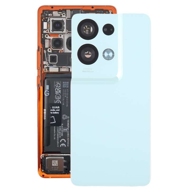 For OPPO Reno8 Pro+ Original Battery Back Cover with Camera Lens Cover(Black)