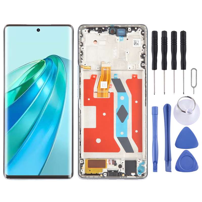 For Honor X9A Original LCD Screen Digitizer Full Assembly with Frame (Black)