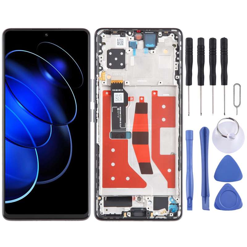 For Honor 80 GT Original LCD Screen Digitizer Full Assembly with Frame (Silver)