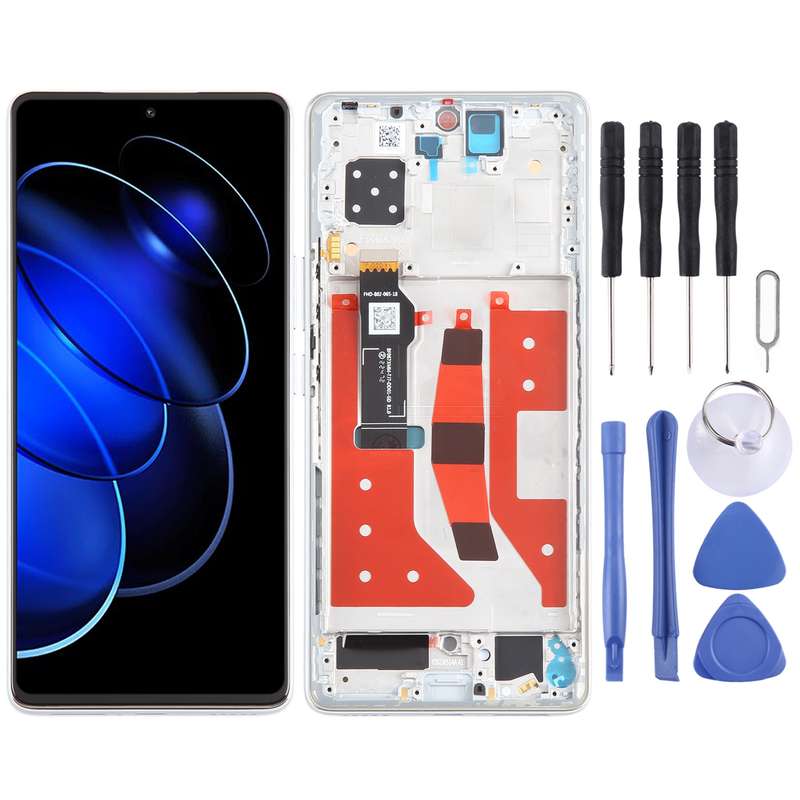 For Honor 80 GT Original LCD Screen Digitizer Full Assembly with Frame (Silver)