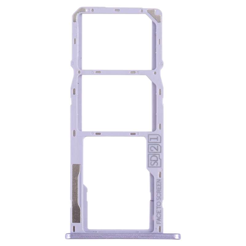 For Motorola Moto G7 Play SIM Card Tray + SIM Card Tray + Micro SD Card Tray (Purple)