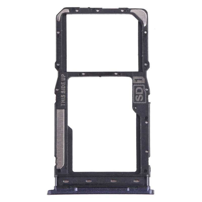 For Motorola Moto G Pure SIM Card Tray + Micro SD Card Tray (Black)