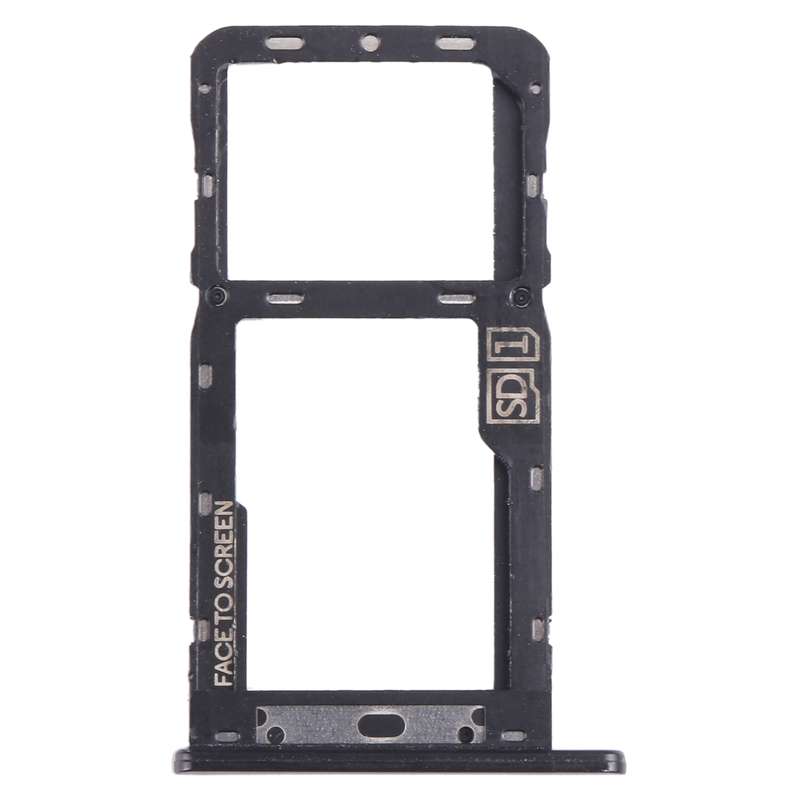 For Motorola Moto G7 Power US Version SIM Card Tray + Micro SD Card Tray (Black)